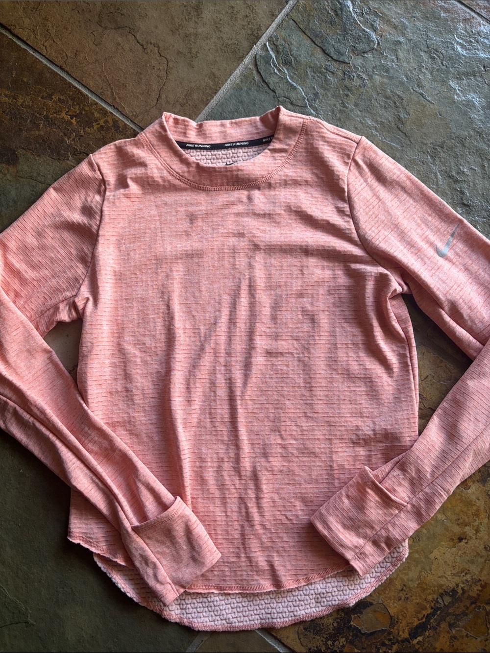 Nike Light Pink Heather Long-Sleeve Crew Top